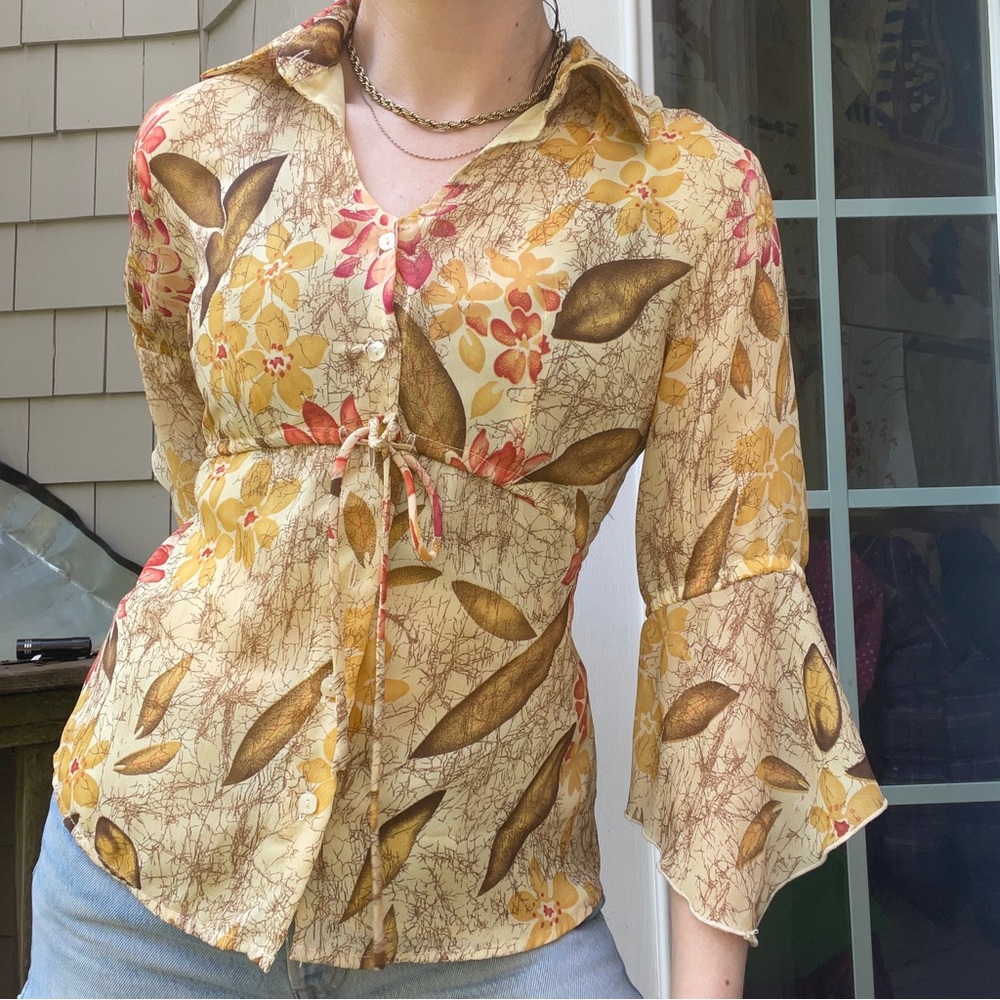 Yellow Long Sleeve Blouse!